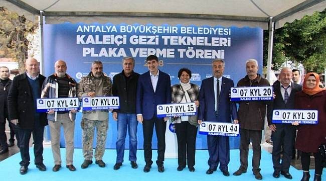 Antalya Kaleiçi teknelerinde plaka dönemi